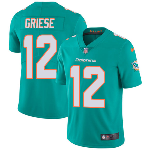 Nike Miami Dolphins #12 Bob Griese Aqua Green Team Color Youth Stitched NFL Vapor Untouchable Limited Jersey->youth nfl jersey->Youth Jersey